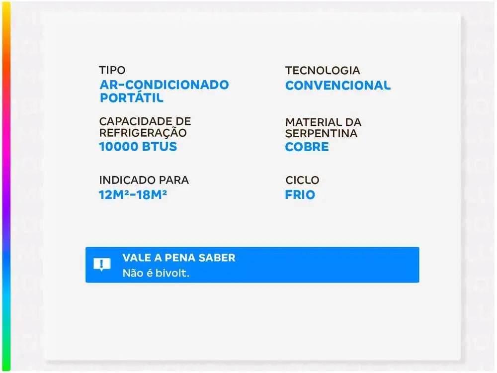 Climatiseur portable 10 000 BTU Gree Frio Aovia GPC10AP-A6NNA1A - 110 V