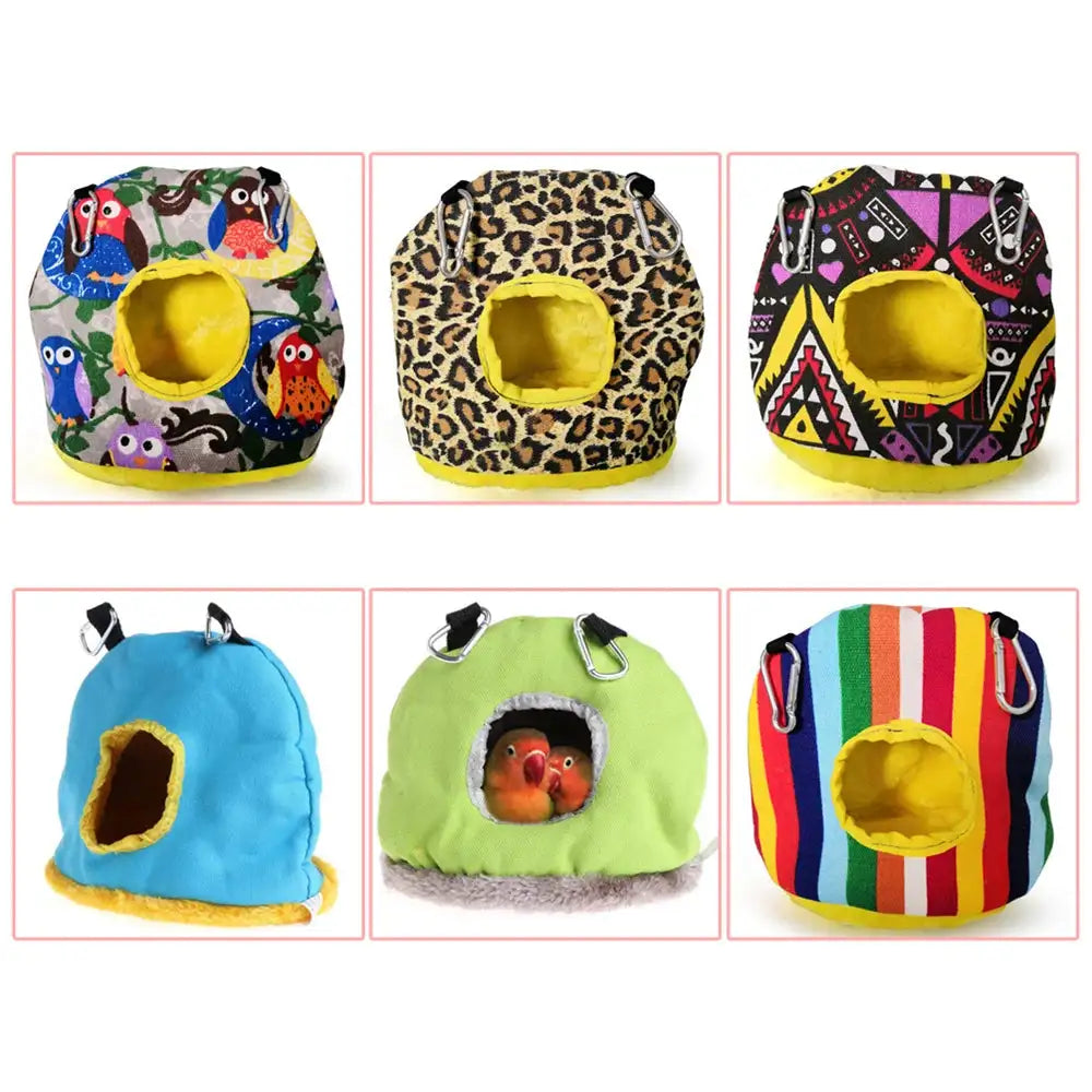 Pet Bird Supplies Round Warm Nest for Birds Parrot Birdhouse Cotton Hammock Bird Cages Parakeet Budgie Hut Tent Bed Hanging Cave - Lootquake