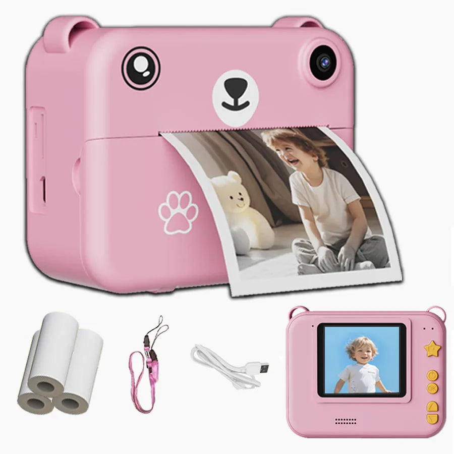 Cámara digital para niños, fotografía, impresión instantánea, grabadora de video HD 1080P, miniimpresora térmica, regalos educativos de cumpleaños.