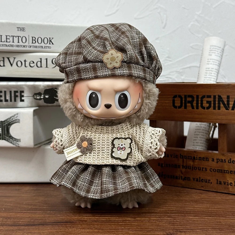 Tenue de mini-poupée Labubu Fashion - Tenue de sport élégante et décontractée pour Labubu Idol V1 V2 de 17 cm - Accessoire cadeau pour collectionneur