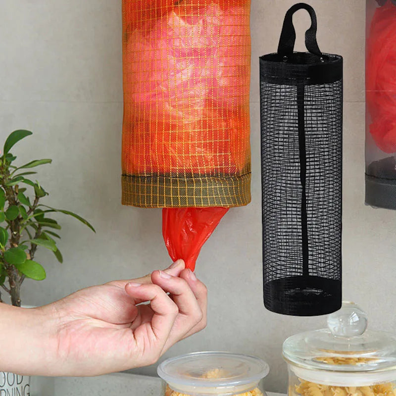 Garbage Bag Storage Kitchen Garbage Organizer Plastic Bag Holder Organizing Hanging Garbage Collection Storage Bag
