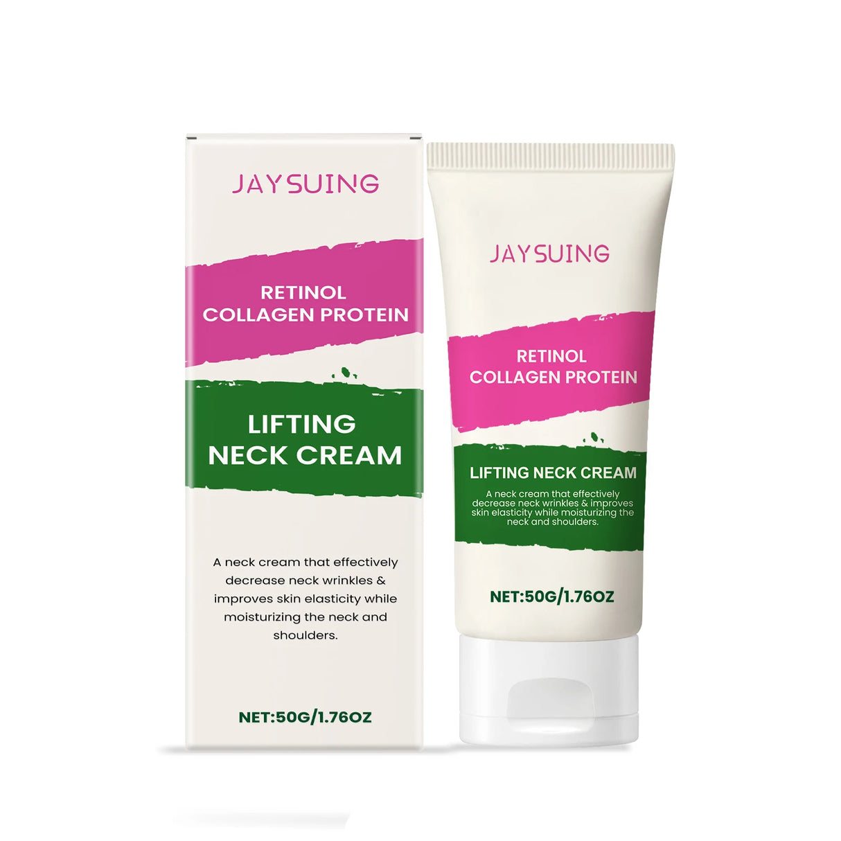 Crema de colágeno para el cuello, antiedad, reduce arrugas, líneas, mejora la papada, flacidez, reafirma, ilumina la piel. Crema de belleza para el cuello.