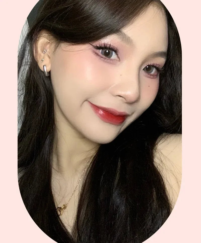 HERORANGE Brillo de labios ligero, brillo de labios, no se pega fácilmente, duradero, lápiz labial hidratante de agua, maquillaje líquido coreano