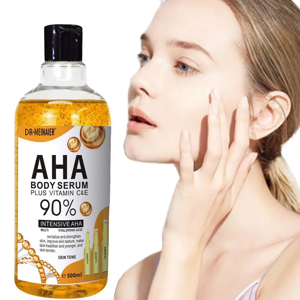 Crema corporal hidratante con nicotinamida y vitamina C de 500 ml. Antiedad, peeling, cuidado de la piel, aclaramiento.