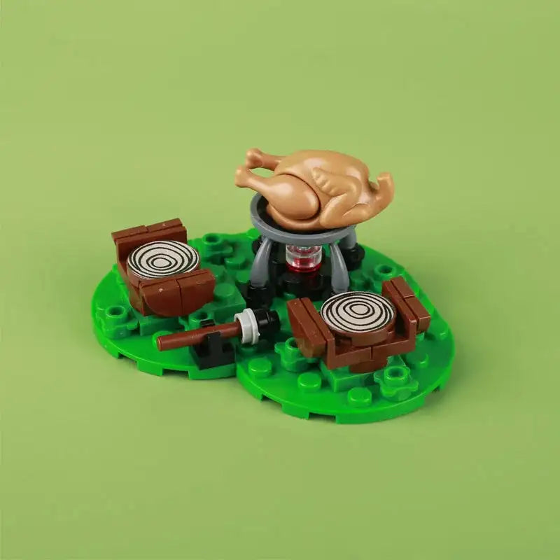 Military Building Blocks Solider Figures Gifts Weapons Tent Bonfire Field Tent Roast Chicken Siege Vehicle Camp Facilities Toys - Lootquake