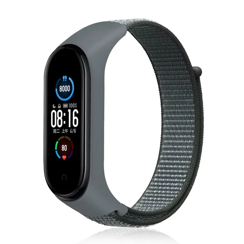 Bracelet For Mi Band 6 7 Strap Nylon Sport loop watch Belt Pulseira Correa Mi band 4 Wristband for xiaomi Mi band 5 4 3 Bracelet - Lootquake