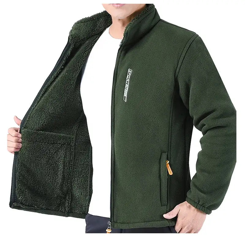 DIMUSI Winter Men's Polartec Jackets Casual Male Outwear Velvet Windbreaker Jackets Mens Soft Fleece Warm Jackets Brand Clothing - Lootquake