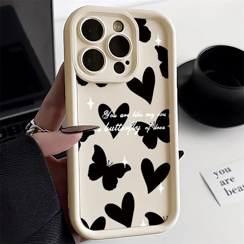 Funda estética de mariposa para iPhone