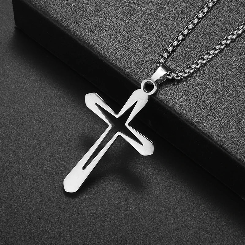 Exquisite Shining Crystal Cross Necklace Pendant Lucky Charming Fashion Jewelry Gift Unisex - Lootquake