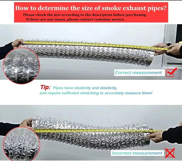 ∅150mm Double Layer Aluminum Foil Pipe Flexible Ventilation Duct for Kitchen Bathroom Extractor Dryer Fan Grow Tent 1.5m-6m - Lootquake