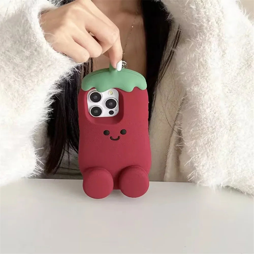 Funny 3D Cartoon Eggplant Phone Case