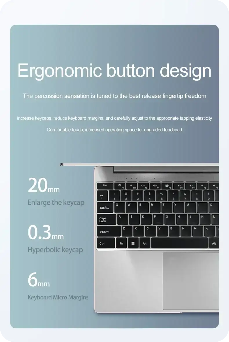 Ultra Slim 14.1" Laptop 16GB RAM 2TB SSD Intel N3700 Notebook Gamer Windows 11 Pro 1920*1080 Display Office Study Computer PC - Lootquake