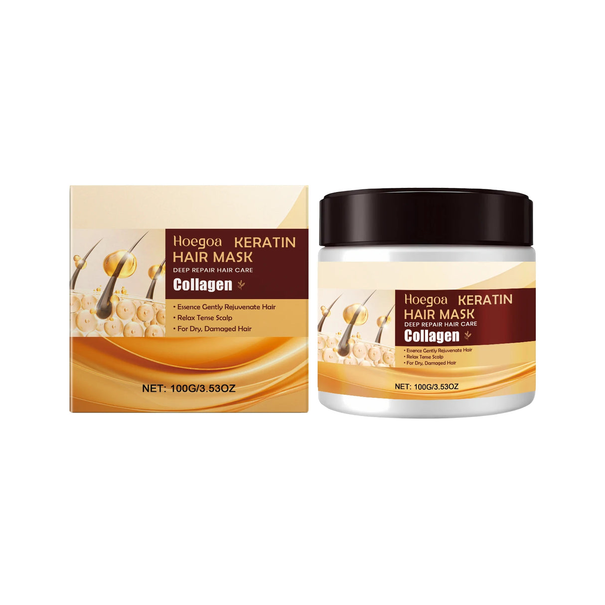 Collagen Repair Hair Mask Soothing Dryness Deep Nourish Scalp Restore Luster Strengthen Hair Root Deep Moisturizing Conditioner