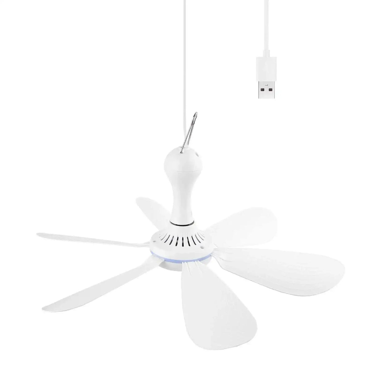 Silent 6 Leaves USB Powered Ceiling Canopy Fan with Remote Control Timing 4 Speed Hanging Fan for Camping Bed Dormitory Tent New - Lootquake