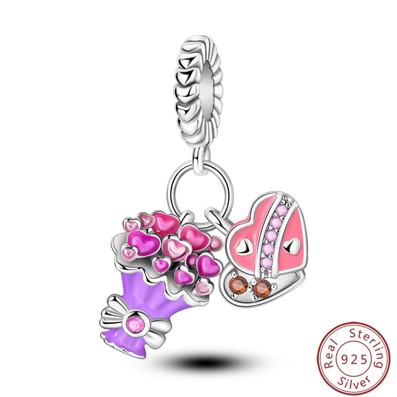 S925 Sterling Silver Princess Golf Hamster Camera Travel Three Piece Set Charms Beads 3mm DIY Fine Jewelry Making - Lootquake