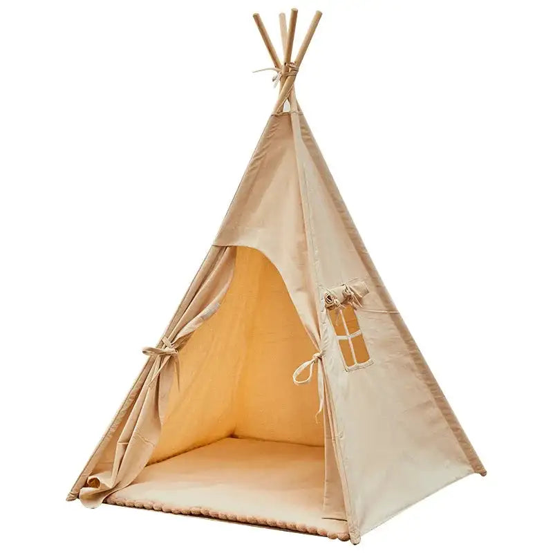 Portable Teepee Tent Large Play House for Children Tents Kids Canvas Indian Play Tent Wigwam Child Tipi Room Decoration - Lootquake