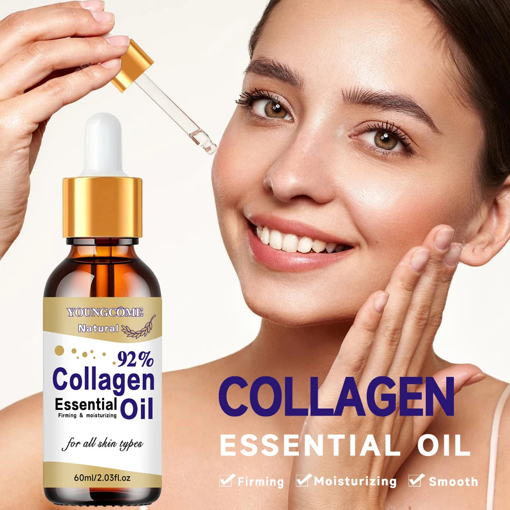 Péptido de colágeno: suero de colágeno antienvejecimiento para el rostro, ilumina la piel, reduce líneas finas y arrugas, cura y repara la piel.
