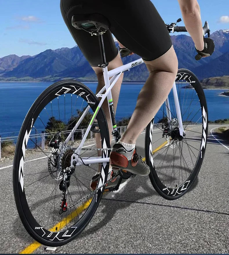 2025 New Road Bike 7/24 Speed Corner Handle Road Racing Bicycle Dual Disc Brake Lightweight Outdoor bicicleta Adult Teenagers