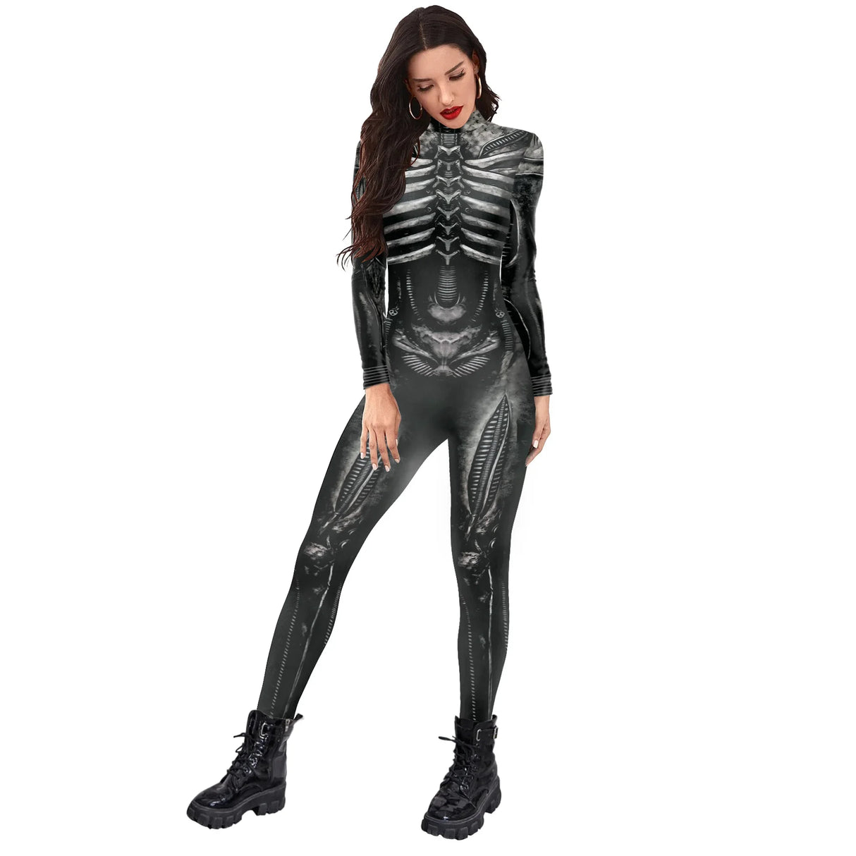Skeleton Bodysuit High Elastic