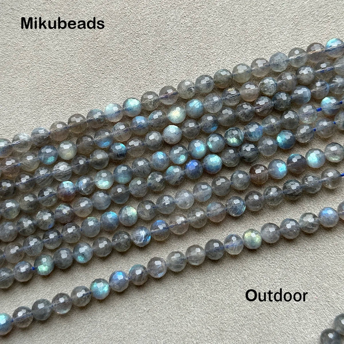 Natural AA+ Labradorite 6mm Faceted Shinny Round Loose Beads For Jewelry Making DIY Bracelets Necklace Strand Wholesale - Lootquake
