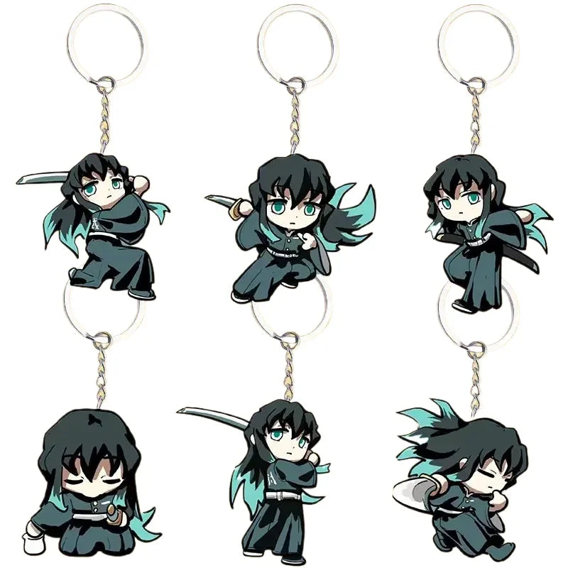 Demon Slayer keychain Tokitoru Muichiro anime peripheral acrylic pendant student cute anime school bag pendant gift wholesale - Lootquake