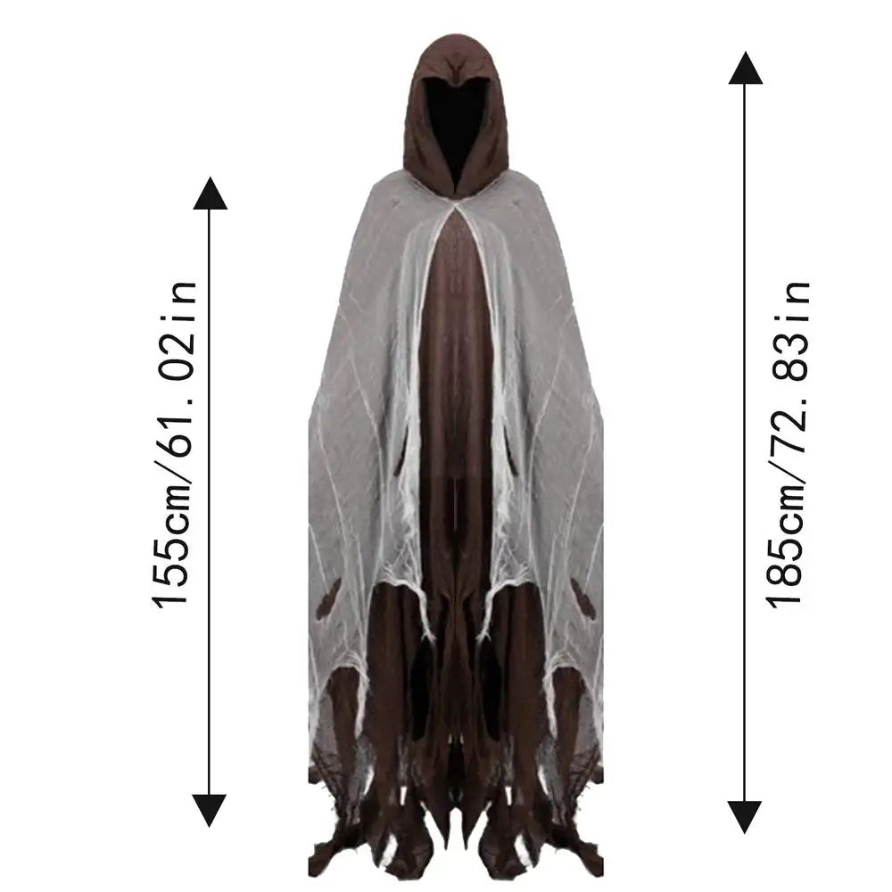 Halloween Cape Unisex Halloween Ghost Dementors Cosplay Costume Horror Dress Up Cape Halloween Horror Costume Cloaks Props