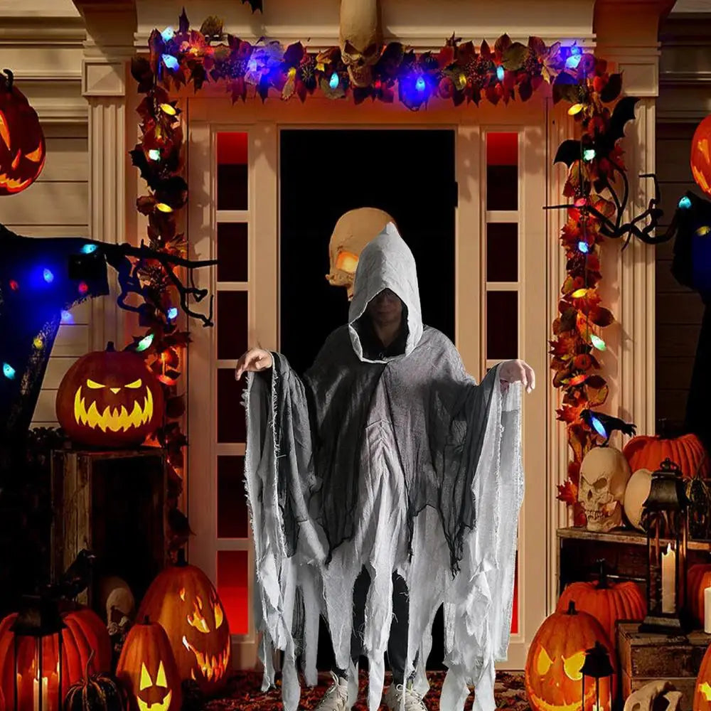 Halloween Cape Unisex Halloween Ghost Dementors Cosplay Costume Horror Dress Up Cape Halloween Horror Costume Cloaks Props