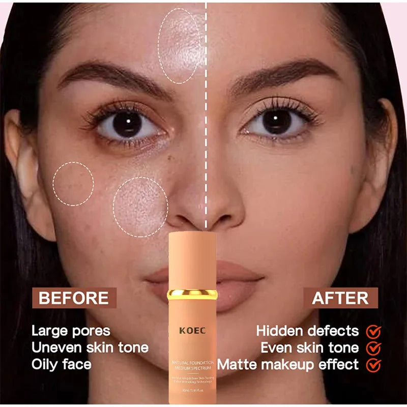 Fond de teint bionique 4 en 1, anti-cernes liquide, hydratant, couvrance totale, longue tenue, waterproof, spectre SPF50+, imite les couleurs