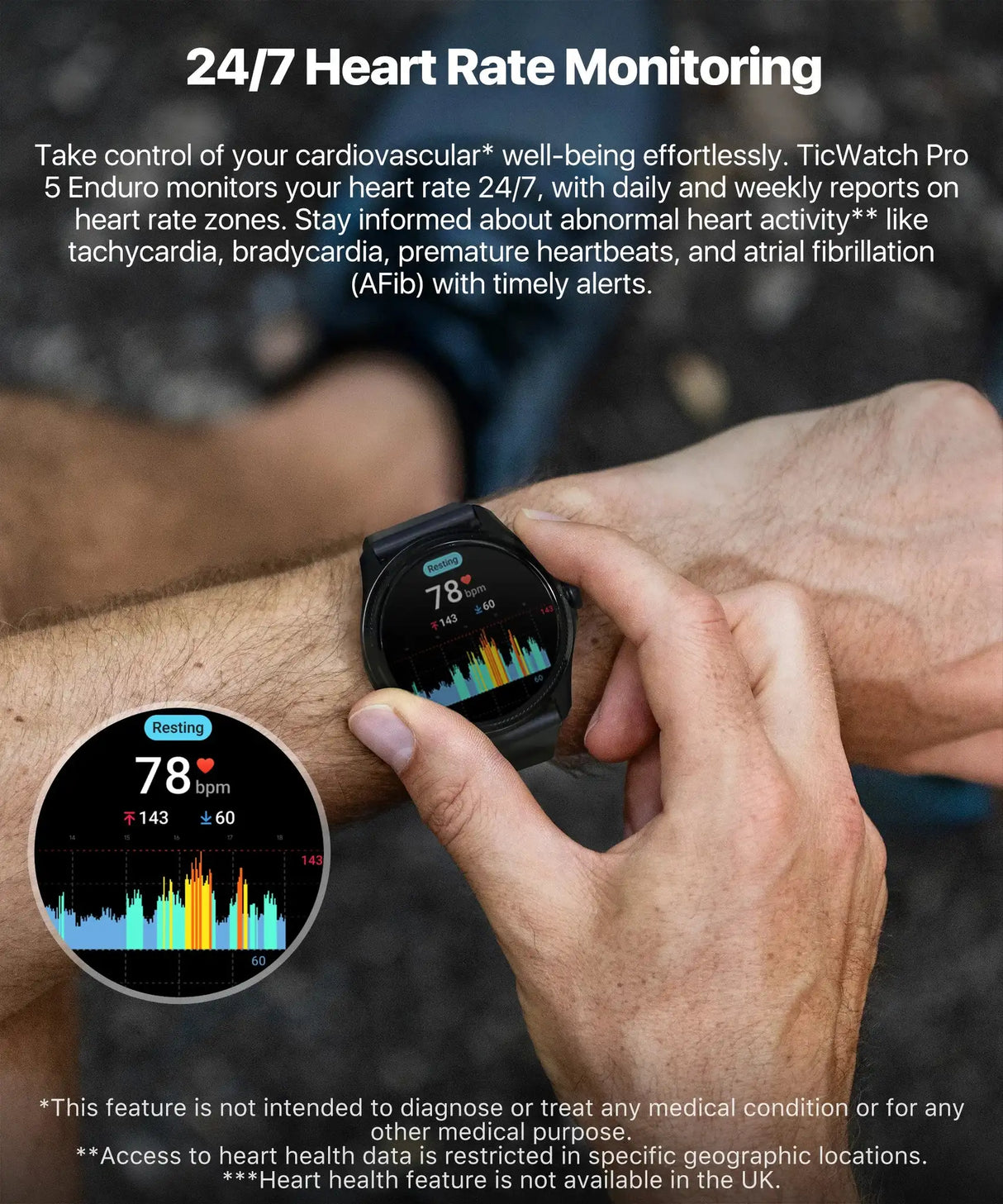 TicWatch Pro 5 Enduro Wear OS Smartwatch for Men 90Hrs Battery 110+ Workout Modes 7/24 Heart Rate Compass and Android Compatible - Lootquake