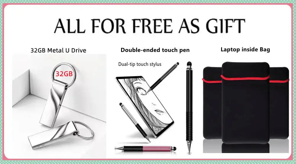 Dual Screen Laptop Intel N100 Processor 14“+14” touch Gaming Laptop DDR4 32GB 1TB 2TB SSD Notebook Computer - Lootquake