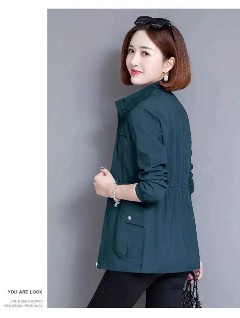 2023 New Spring Women's Jackets Causal Windbreaker Famale Thin Basic Coat Lightweight Jacket Outwear Women Clothing - Lootquake
