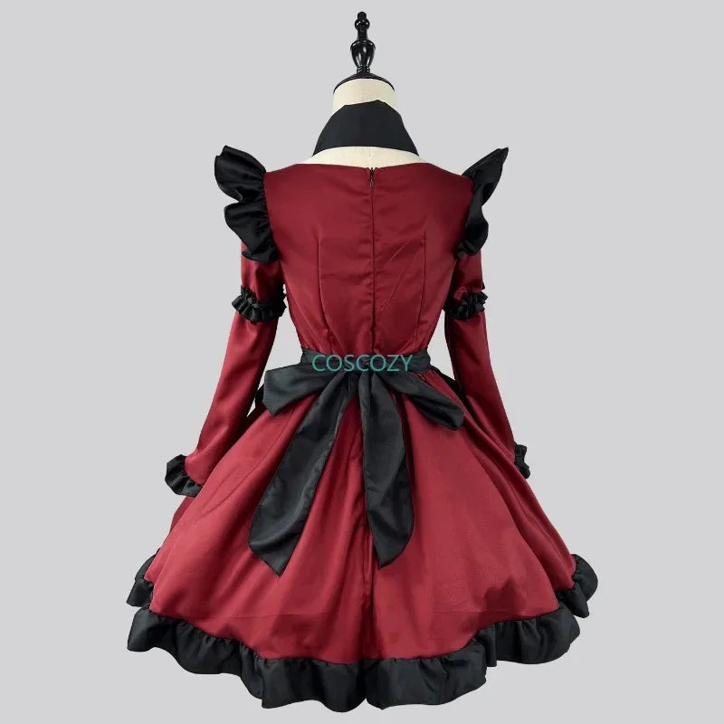 Halloween Gothic Maid Devil Cosplay Costumes Sweet Lolita Party Princess Dress Apron Headwear Neckwear Women Plus Size Cos