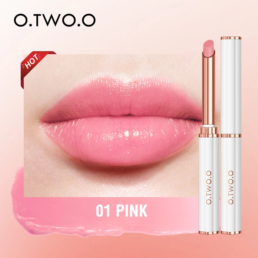 O.TWO.O Rouge à lèvres changeant de couleur Baume à lèvres hydratant Brillant à lèvres nourrissant longue tenue Cire d'abeille naturelle Soins des lèvres Cosmétiques