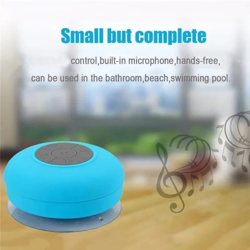 Enceinte Bluetooth sans fil étanche avec ventouse pour voiture et douche