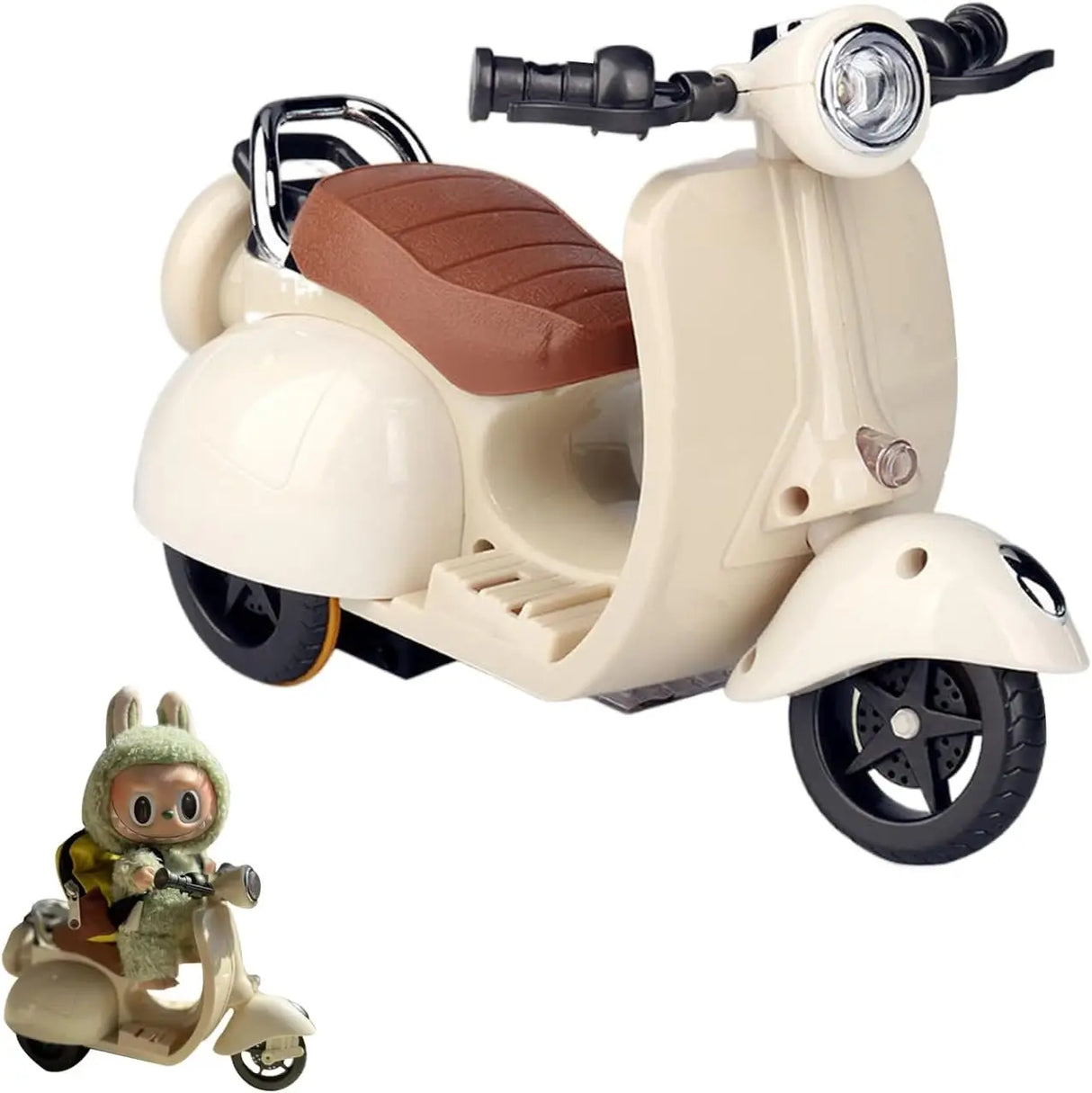 Labubu Accessories Labubu Have A Seat Toy Labubu Scooter with LED Lights & Music Cute Desk Decor for Labubu Doll Collectors