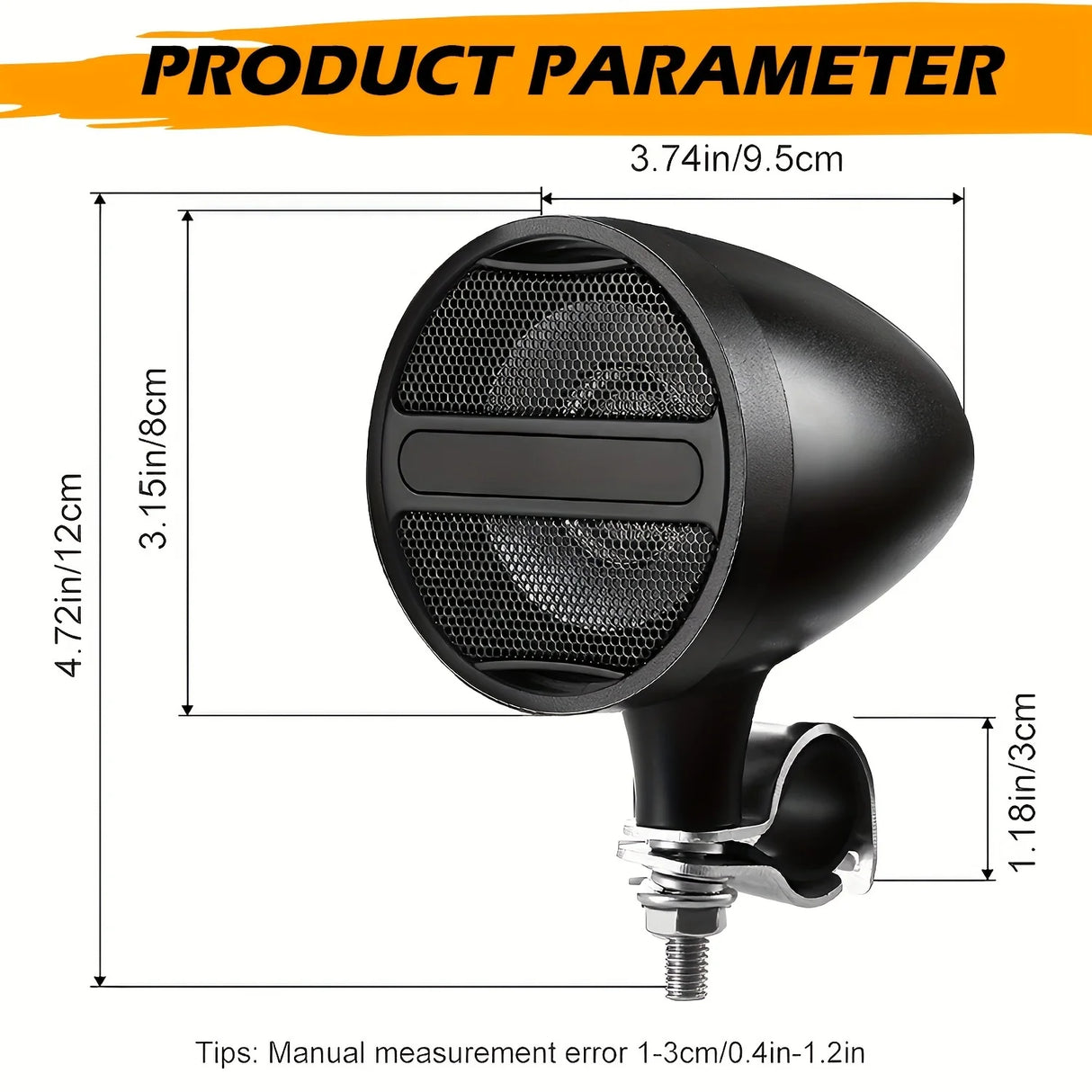 Altavoces Bluetooth para motocicleta, sistema de audio inalámbrico con USB, AUX y reproductor de música MP3.