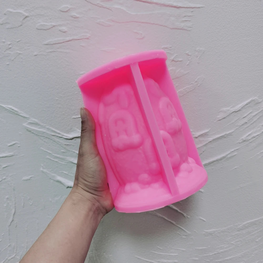 Easter Egg House Candle Silicone Mold Spring Bunny Home Plaster Gypsum Mould Gingerbread House Icing Mansion Silicone Mould - Lootquake