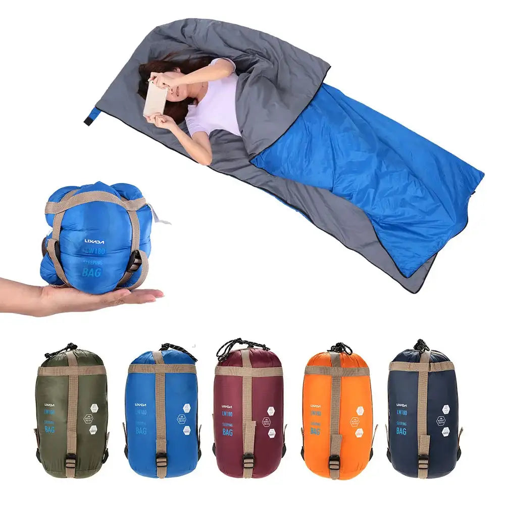 Saco de dormir portátil para exteriores Lixada de 190 x 75 cm, para acampar, viajar, senderismo, multifunción, ultraligero, 680 g, para mochileros.