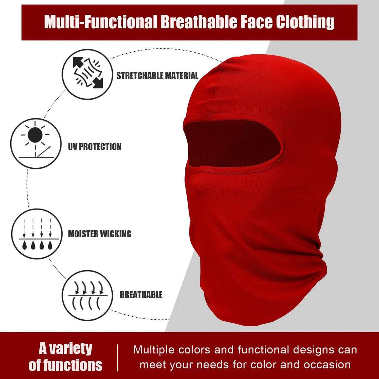 Balaclava Full Face Mask UV Protection Ski Sun Hood Tactical Motorcycle Helmet Bandana Neck Windproof Face Shield Biker Mask