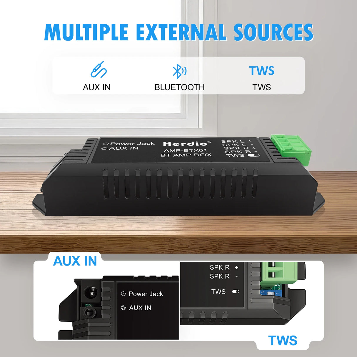 Herdio 2PCS 4 Inch Ceiling Bluetooth Speaker Kit Water Resistant 160W Marine Speakers For Bathroom Kitchen Home Outdoor Camper