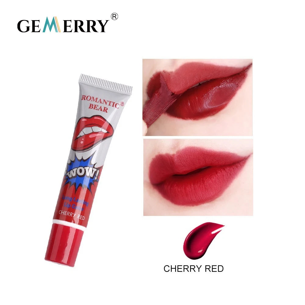 Gemerry 6 couleurs de rouge à lèvres pelable, maquillage magique et sexy, brillant à lèvres longue tenue, beauté, rouge à lèvres imperméable, cosmétique pour femmes