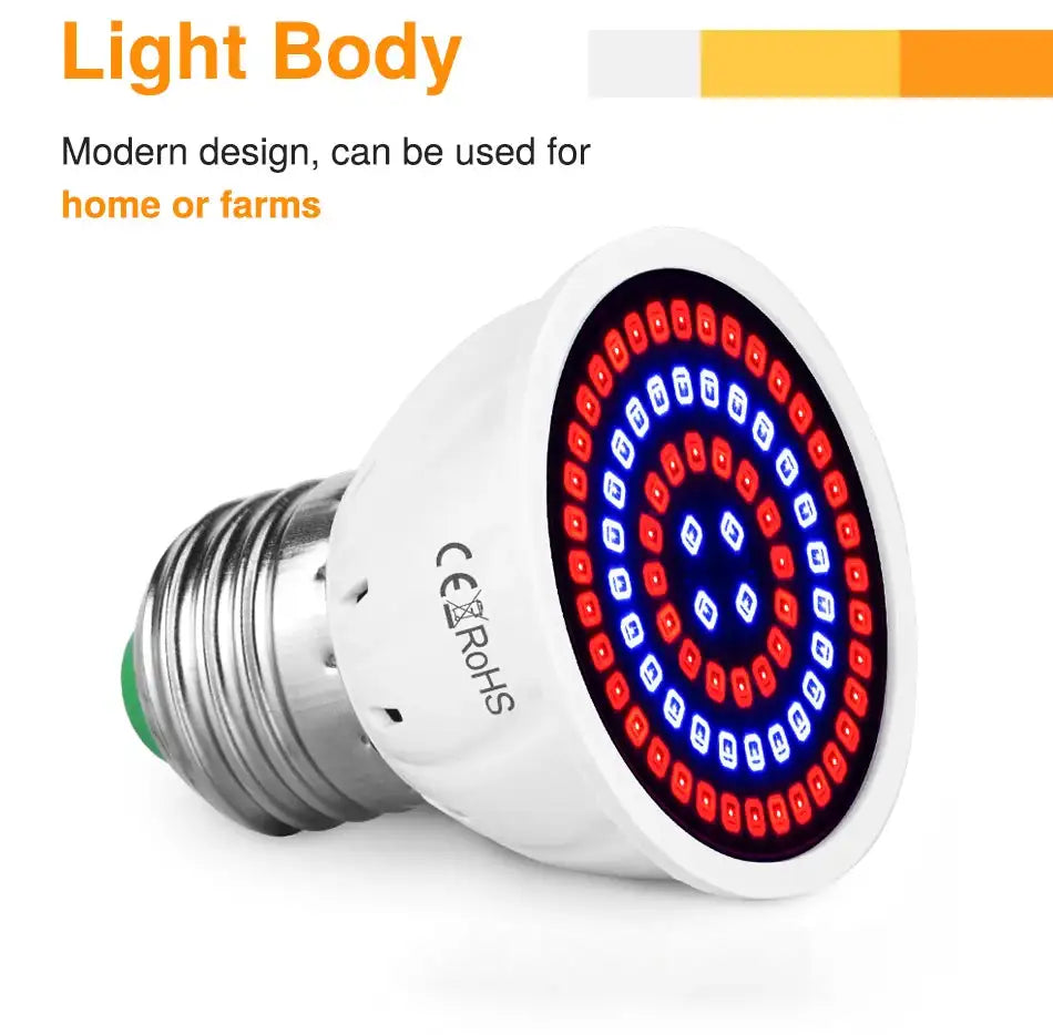60/126/200 LED Grow Light Bulbs E27 Full Spectrum Grow Lamp Red Blue LED For Plants Indoor Hydro Flower Veg Grow Tent Phytolamp - Lootquake