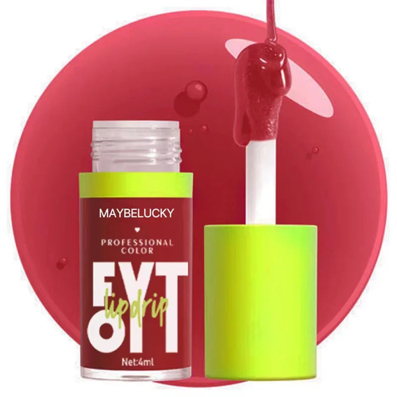 Brillo labial con brillo, voluminizador de labios, maquillaje hidratante, lápiz labial líquido nutritivo, transparente, cereza, mineral, antiadherente, aceite labial.