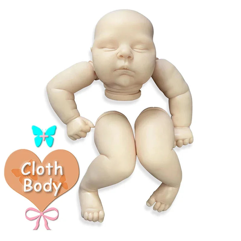 21inch Reborn Doll Kit Peaches Soft Touch Fresh Color Unfinished Unpainted DIY Reborn Doll Parts Muñeca Kit Bebe Reborn - Lootquake