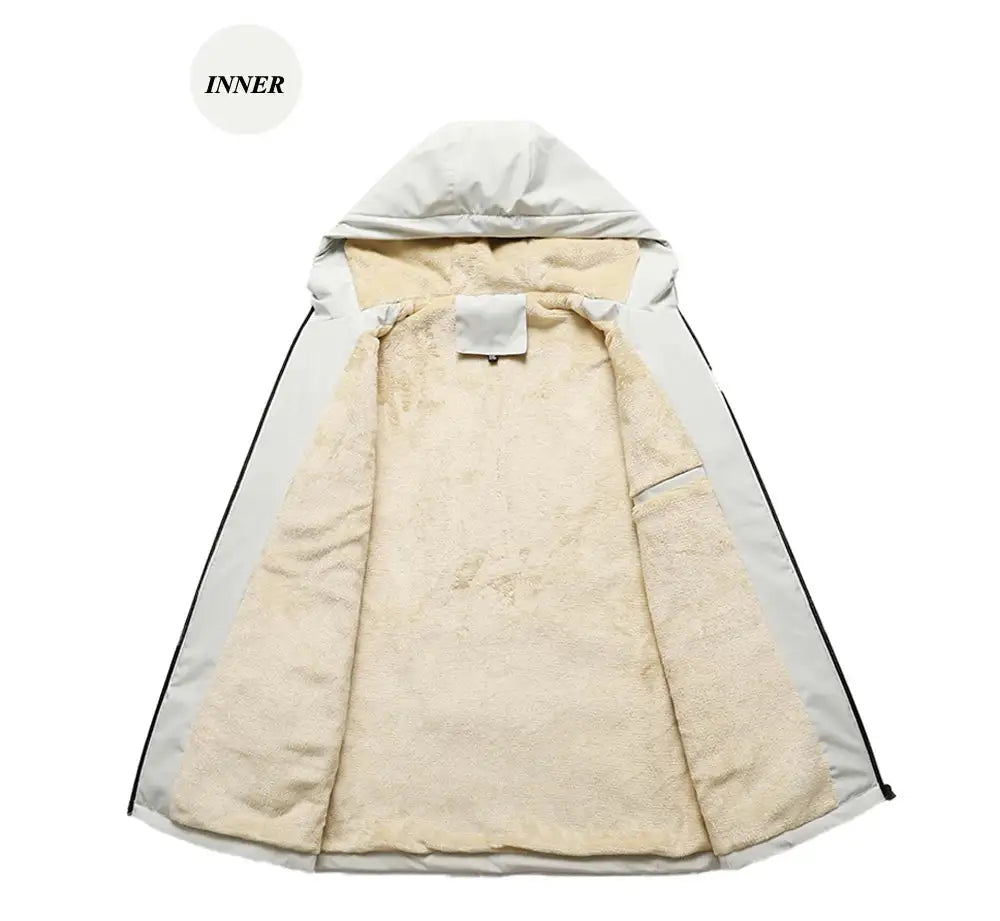 Winter Men's Warm Padded Jackets Fashion Men Fleece Lined Thermal Hooded Coats Men Mountain Ski Windbreaker Jackets Clothing - Lootquake