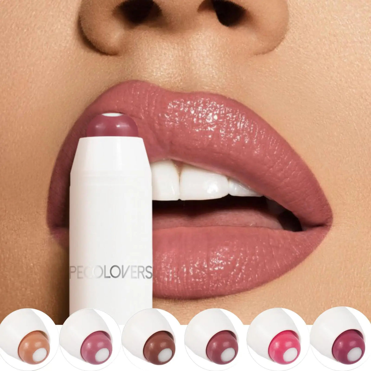 Lápiz labial nude 2 en 1, bálsamo labial rojo mate hidratante, 6 colores, resistente al agua, de larga duración, antiadherente.