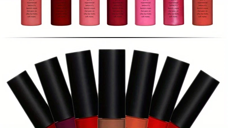 Rouge à lèvres mat et volumateur luxueux – Waterproof, longue tenue, 20 teintes variées | Cadeau idéal pour la Saint-Valentin