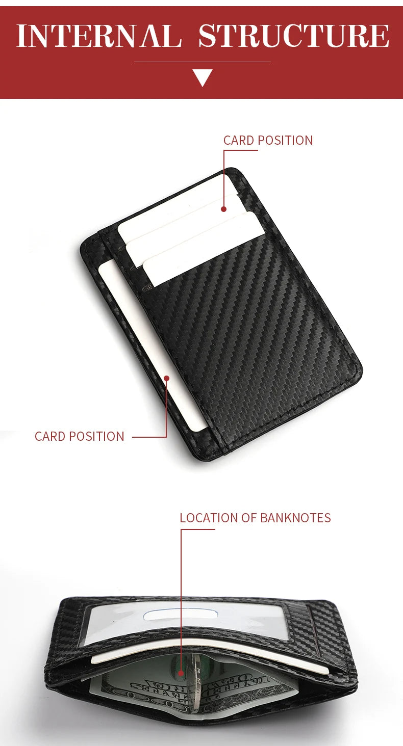 Ultra-thin PU Leather Wallet Credit Card ID Card Holder Male Business ID Card Case for Male And Female Card Holders