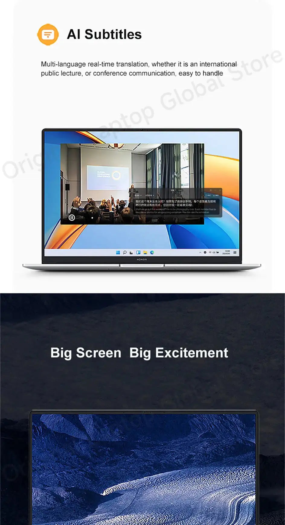 Honor Laptops X14/X16 2024 Riptide Edition R5 7640HS 16GB 512GB/1TB/2TB 60Hz IPS Screen 60Wh Ultra Large Battery Capacity Laptop - Lootquake