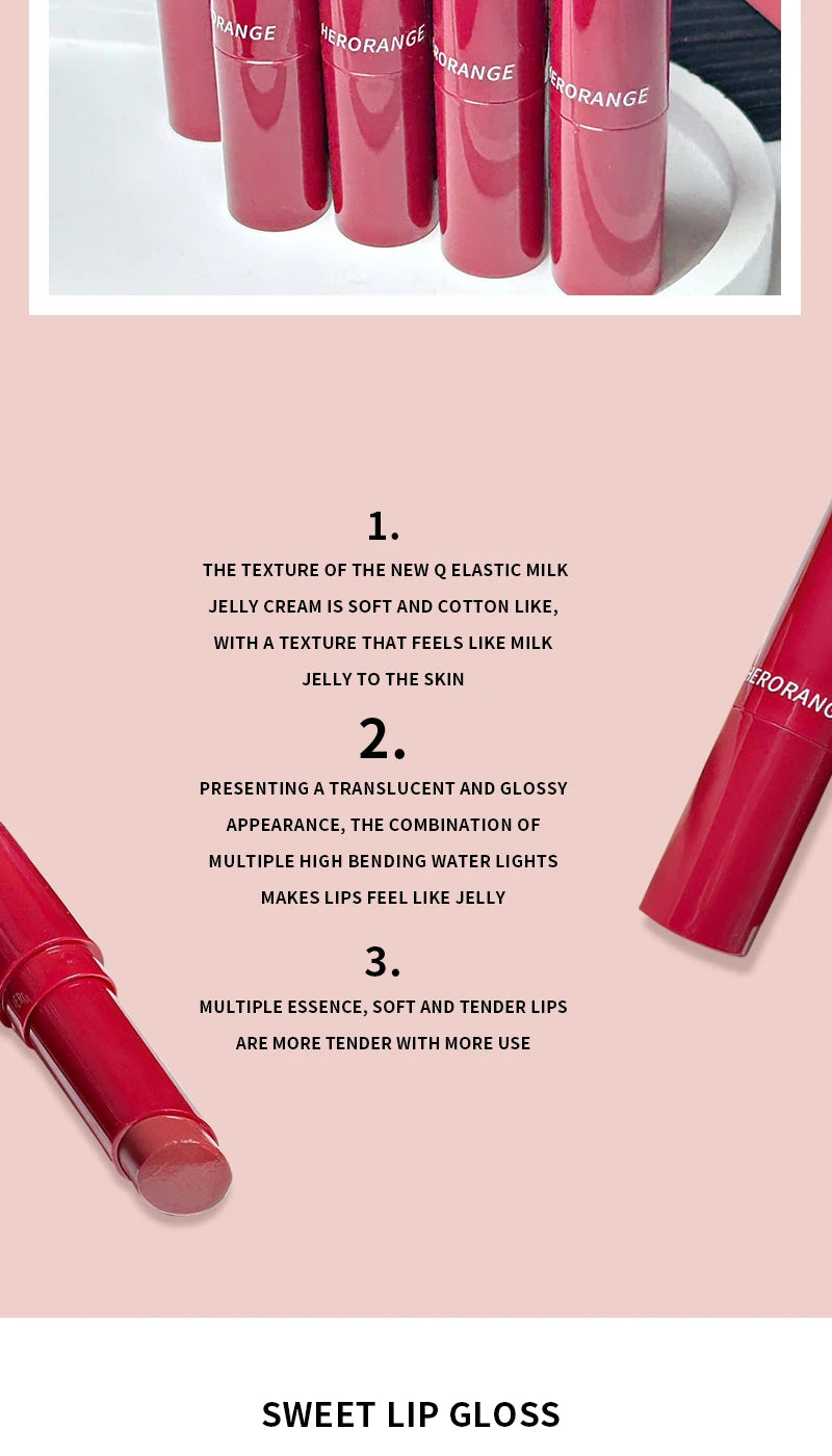 Brillo labial HERORANGE de alto brillo: duradero, sin transferencia, acabado espejo, tinte labial hidratante aterciopelado para un aspecto natural, vegano.